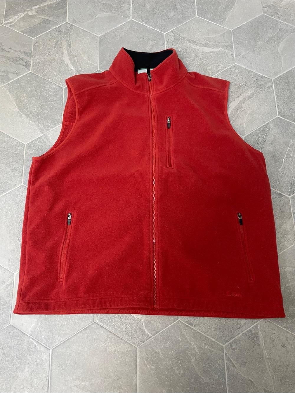 L.L. Bean Men's Full-Zip Fleece Vest | XXL | Burnt Orange | Outdoor Layer